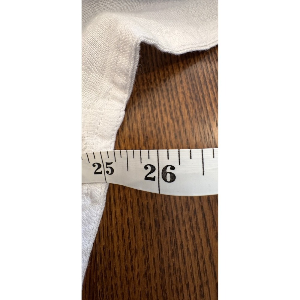 Richmond Linen Shirt L White Long Sleeve Beach Boating Cocktails - Picture 4 of 11